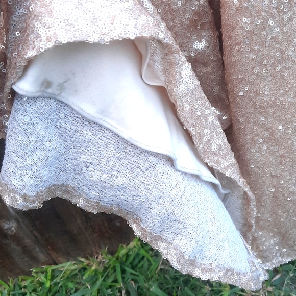 Sorella Vita SV Gold Sequin Dress Low Back Size 10 Gorgeous Gown Bridal Prom - Picture 16 of 16